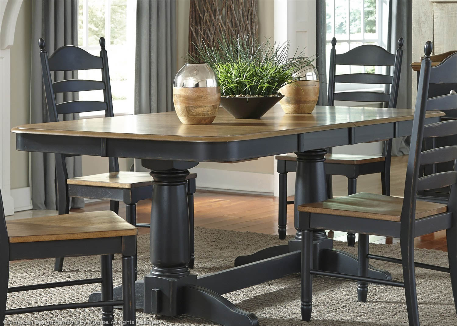 Milford Casual Table Pic 1 (Heading Double Pedestal Table)